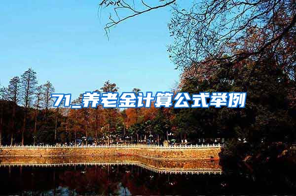 71_养老金计算公式举例