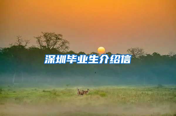 深圳毕业生介绍信