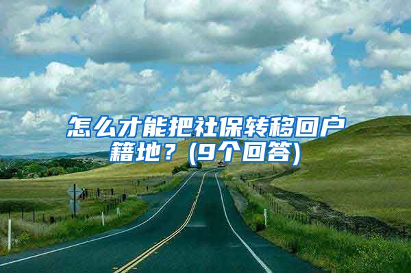怎么才能把社保转移回户籍地？(9个回答)