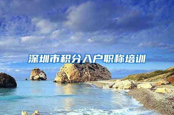 深圳市积分入户职称培训
