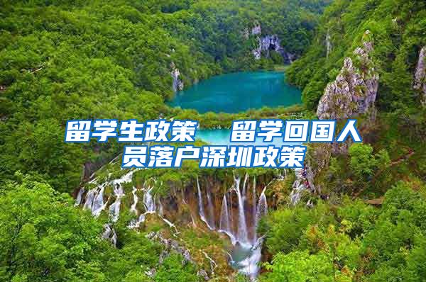 留学生政策  留学回国人员落户深圳政策