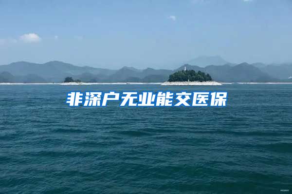 非深户无业能交医保
