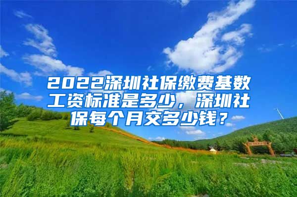 2022深圳社保缴费基数工资标准是多少，深圳社保每个月交多少钱？
