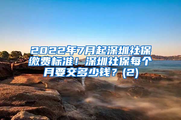 2022年7月起深圳社保缴费标准！深圳社保每个月要交多少钱？(2)