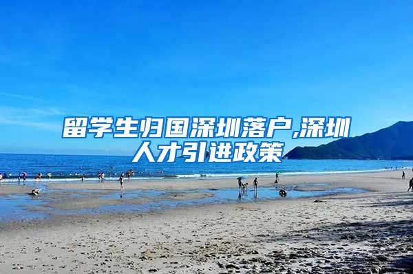 留学生归国深圳落户,深圳人才引进政策