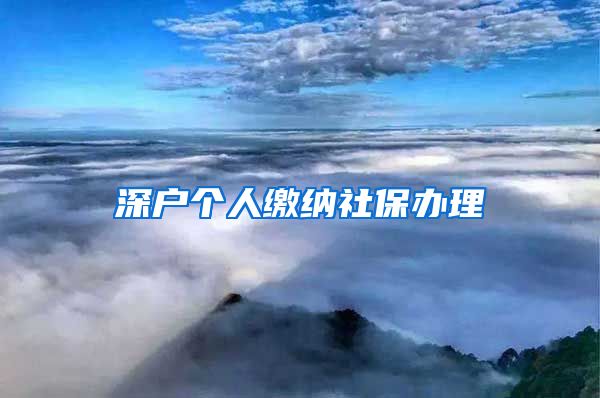 深户个人缴纳社保办理