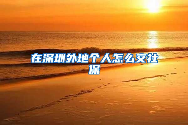在深圳外地个人怎么交社保