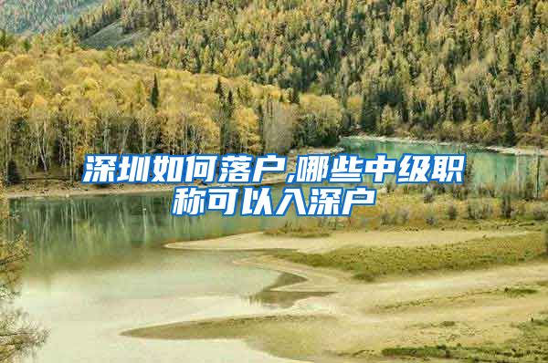 深圳如何落户,哪些中级职称可以入深户