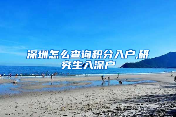 深圳怎么查询积分入户,研究生入深户