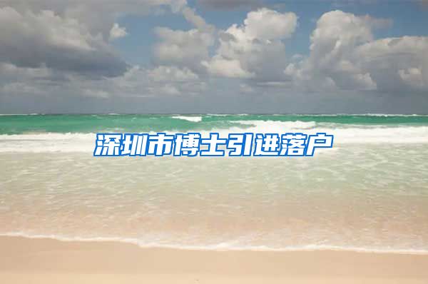 深圳市博士引进落户