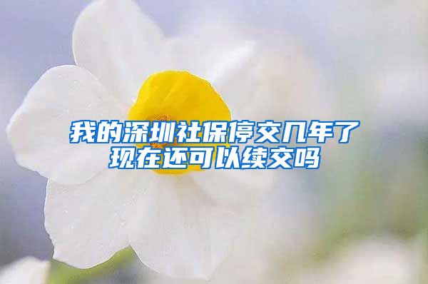 我的深圳社保停交几年了现在还可以续交吗