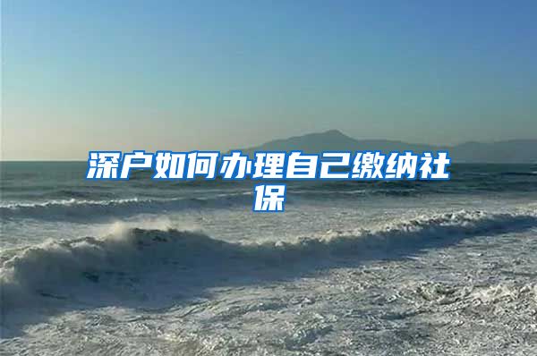 深户如何办理自己缴纳社保