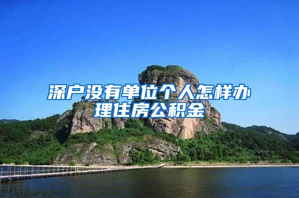 深户没有单位个人怎样办理住房公积金