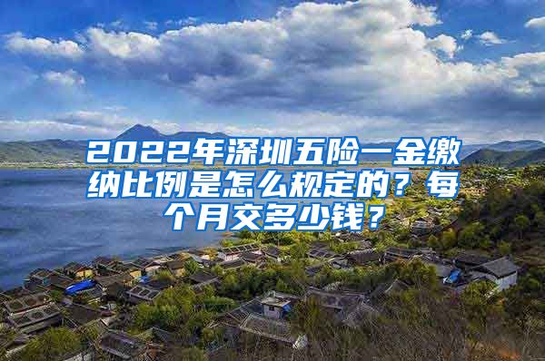 2022年深圳五险一金缴纳比例是怎么规定的？每个月交多少钱？