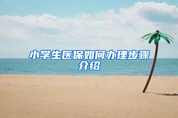 小学生医保如何办理步骤介绍