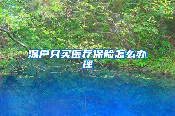 深户只买医疗保险怎么办理