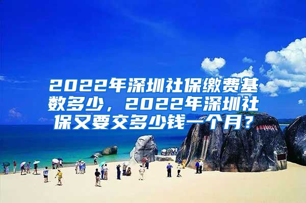 2022年深圳社保缴费基数多少，2022年深圳社保又要交多少钱一个月？