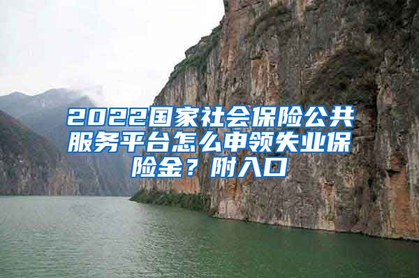 2022国家社会保险公共服务平台怎么申领失业保险金？附入口