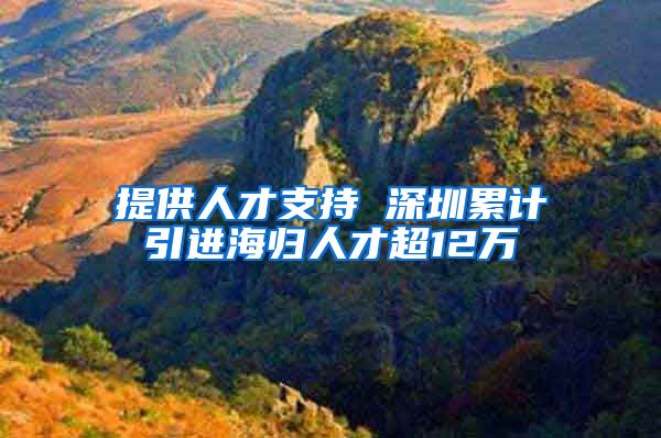 提供人才支持 深圳累计引进海归人才超12万