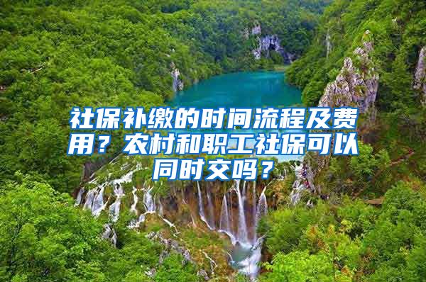 社保补缴的时间流程及费用？农村和职工社保可以同时交吗？