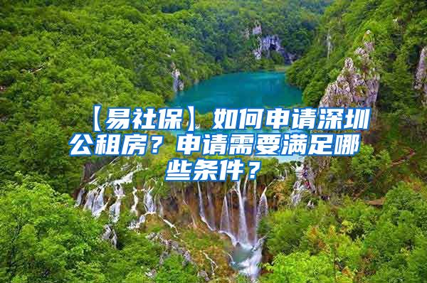 【易社保】如何申请深圳公租房？申请需要满足哪些条件？