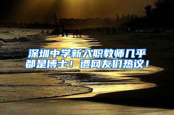 深圳中学新入职教师几乎都是博士！遭网友们热议！