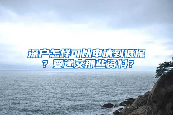 深户怎样可以申请到低保？要递交那些资料？
