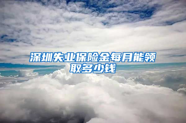 深圳失业保险金每月能领取多少钱