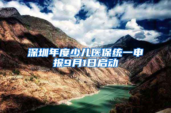 深圳年度少儿医保统一申报9月1日启动