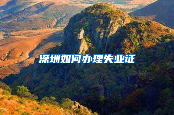 深圳如何办理失业证