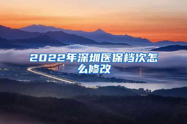 2022年深圳医保档次怎么修改