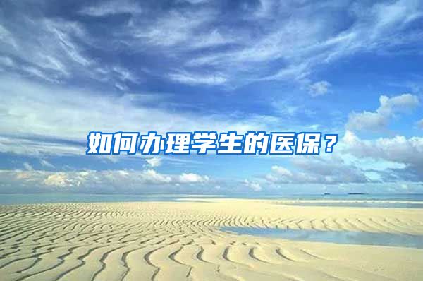如何办理学生的医保？