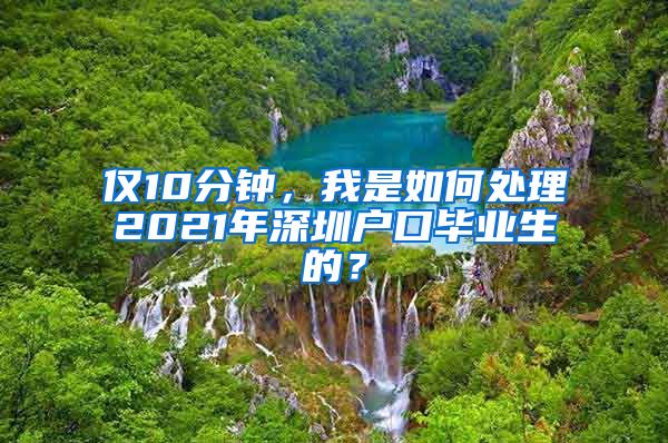 仅10分钟，我是如何处理2021年深圳户口毕业生的？