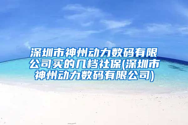 深圳市神州动力数码有限公司买的几档社保(深圳市神州动力数码有限公司)