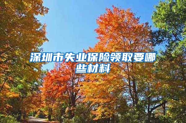 深圳市失业保险领取要哪些材料