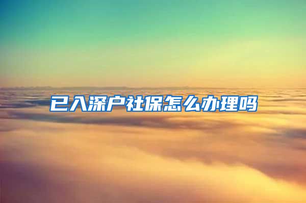 已入深户社保怎么办理吗