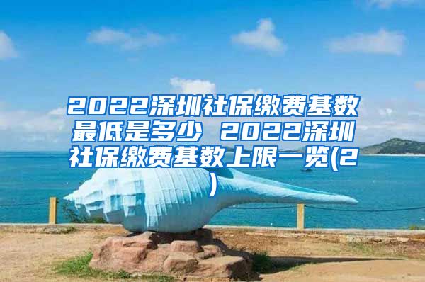 2022深圳社保缴费基数最低是多少 2022深圳社保缴费基数上限一览(2)