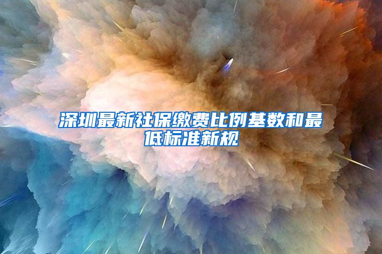 深圳最新社保缴费比例基数和最低标准新规