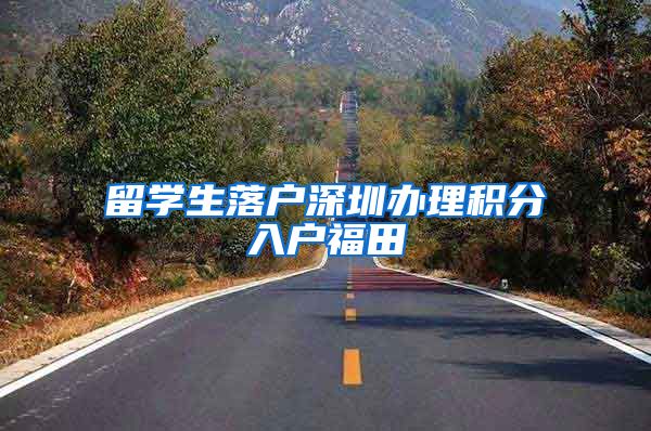留学生落户深圳办理积分入户福田