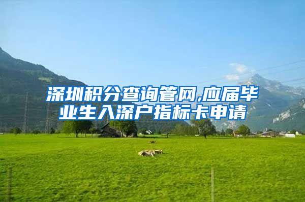 深圳积分查询管网,应届毕业生入深户指标卡申请
