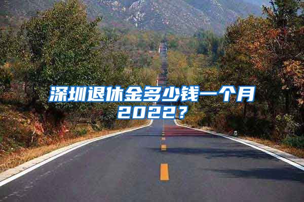深圳退休金多少钱一个月2022？