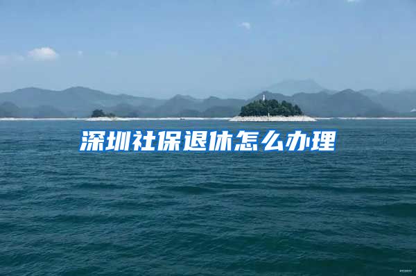 深圳社保退休怎么办理