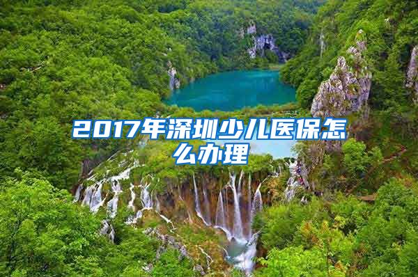 2017年深圳少儿医保怎么办理