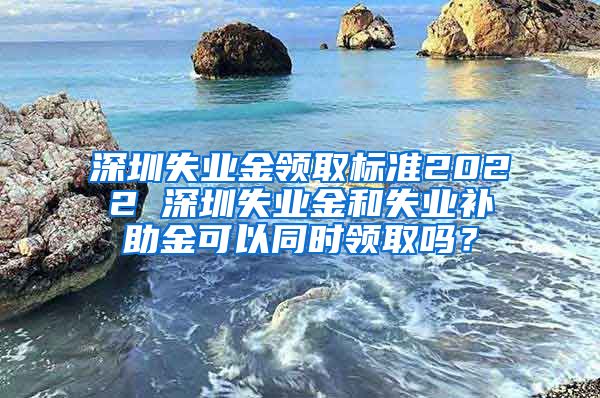 深圳失业金领取标准2022 深圳失业金和失业补助金可以同时领取吗？