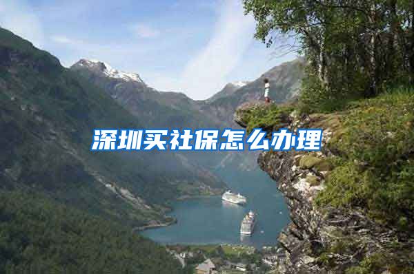 深圳买社保怎么办理