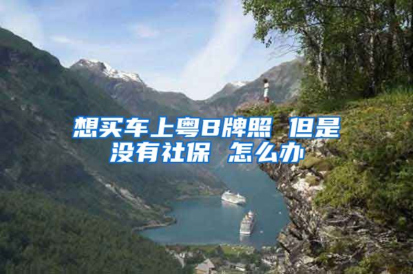 想买车上粤B牌照 但是没有社保 怎么办