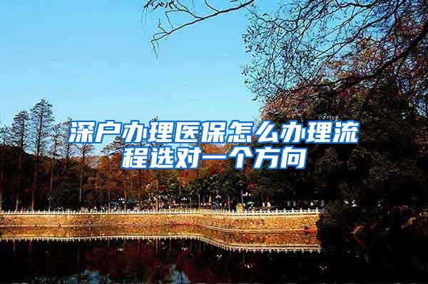 深户办理医保怎么办理流程选对一个方向