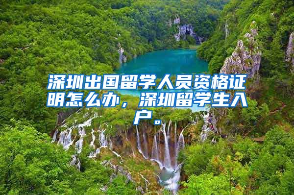 深圳出国留学人员资格证明怎么办，深圳留学生入户。
