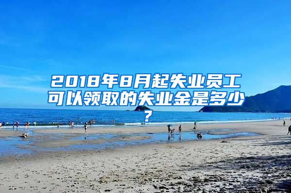 2018年8月起失业员工可以领取的失业金是多少？