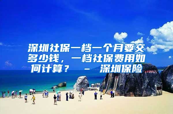 深圳社保一档一个月要交多少钱，一档社保费用如何计算？ – 深圳保险